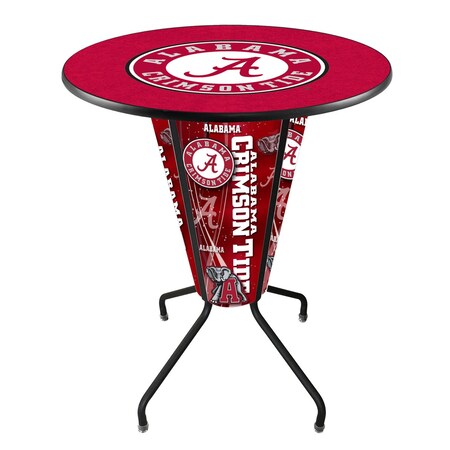 Holland Bar Stool Co Lighted 42" Black Alabama Pub Table L218B42Alabma36RAL-A
